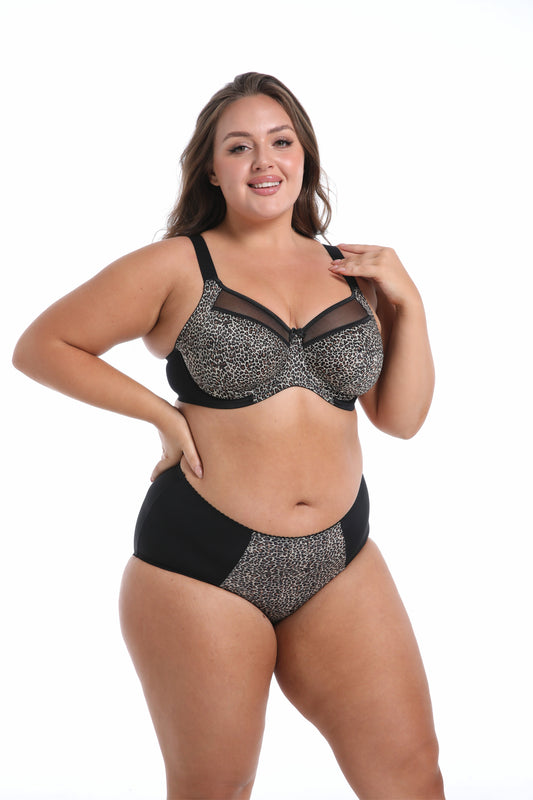 MissCurvaty Full Coverage Bra Comfort & Support. Three-Section Cup, Side Frame, Underwire Banded Stretch Lace Dd+ Bras ets