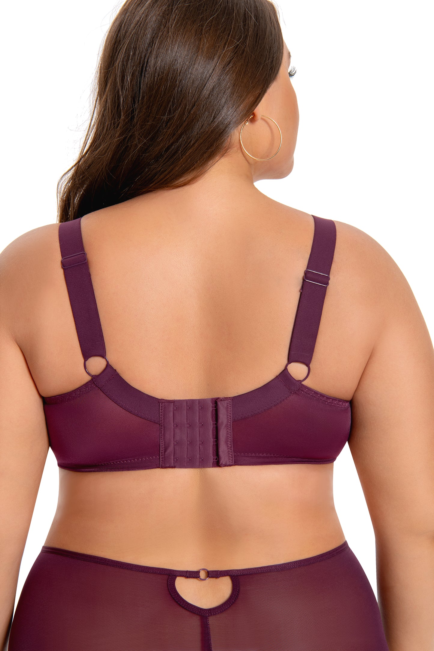 MissCurvaty Full Coverage Bra Comfort & Support. Three-Section Cup, Side Frame, Underwire Banded Stretch Lace Dd+ Bras