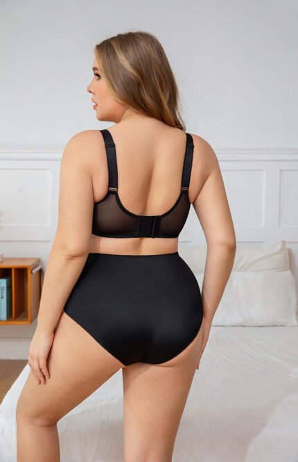 MissCurvaty Women's High Waisted Plus Size Lace Brief For Women,Black - Image 6