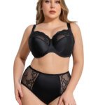 MissCurvaty Minimizer Bras for Women Underwire Full Coverage,Black