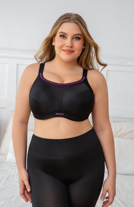 Miss Curvy Minimizer Sport Bras for Women Full Coverage Plus Size Underwire Push Up High Impact Breathable Mesh Athletic Bra - Image 2