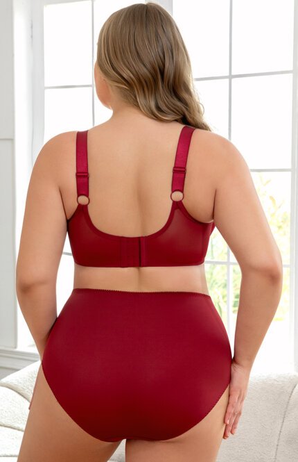 Miss Curvy Minimizer Plus Size Full Coverage Underwire Bra Curvy Women Smooth Mesh Panel - Image 4