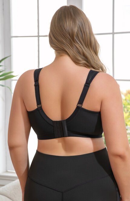 Misscurvaty Plus Size Sports Full Coverage Non‑Bounce Wire‑Free High Support Workout Bra for Large Bust - Image 3