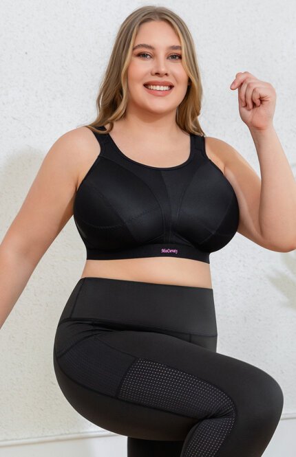 Misscurvaty Plus Size Sports Full Coverage Non‑Bounce Wire‑Free High Support Workout Bra for Large Bust - Image 6