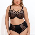 Minimizer Bras for Women Full Coverage Push Up Non Padded Sexy Supportive Plus Size Underwire Bra Leopard Print Mesh Bras