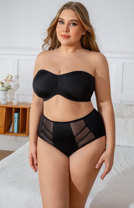 MissCurvy Minimizer Strapless Plus Size Bras for Women Full Coverage Underwire Non-Slip Support Bra - Image 2