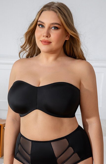 MissCurvy Minimizer Strapless Plus Size Bras for Women Full Coverage Underwire Non-Slip Support Bra - Image 2
