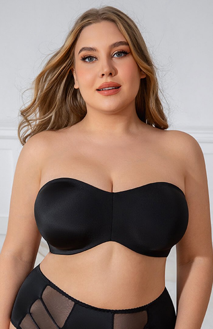 CCC_6202-冲图 MissCurvy Minimizer Strapless Plus Size Bras for Women Full Coverage Underwire Non-Slip Support Bra - Image 1