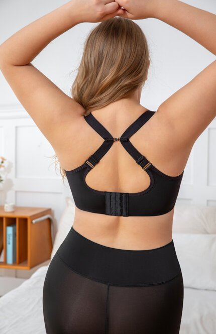 Miss Curvy Minimizer Sport Bras for Women Full Coverage Plus Size Underwire Push Up High Impact Breathable Mesh Athletic Bra - Image 4
