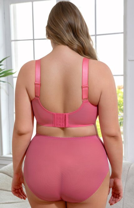 Misscurvaty Minimizer Plus Size Full Cup Lace Underwire Sheer Mesh Strappy Cut‑Out Bra - Image 3